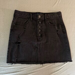 Aeropostale Charcoal/Black Denim Skirt